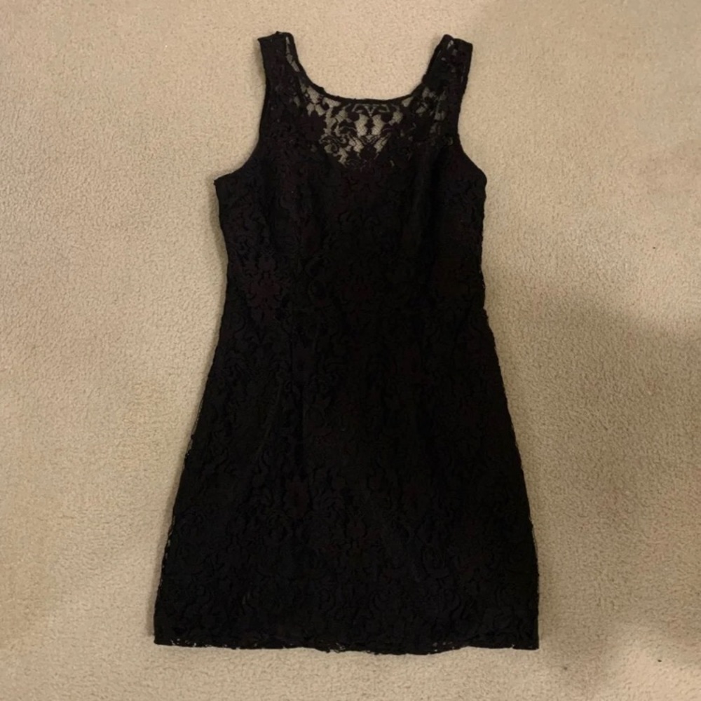 BB Dakota lace mesh black bodycon dress